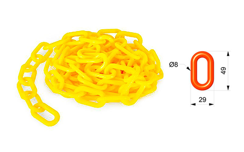 Cadena Para Señalizar Color Amarillo - C105AM 01