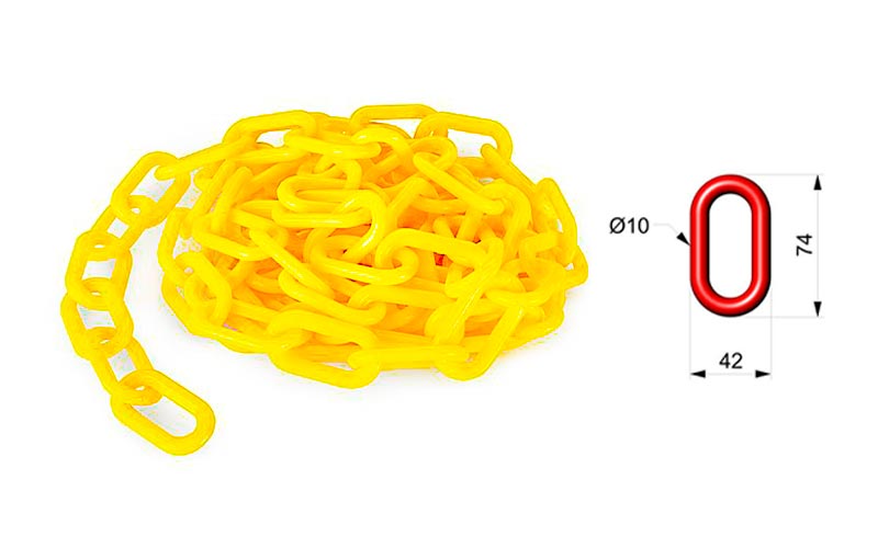 Cadena Para Señalizar Color Amarillo - C106AM 01