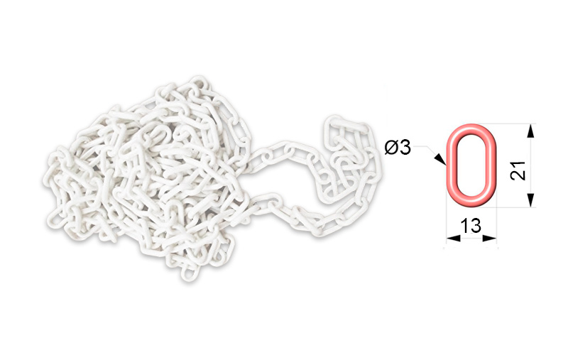 Cadena Para Señalizar Color Blanca - C102BL 01