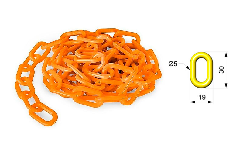 Cadena Para Señalizar Color Naranja Vial - C103NV 01