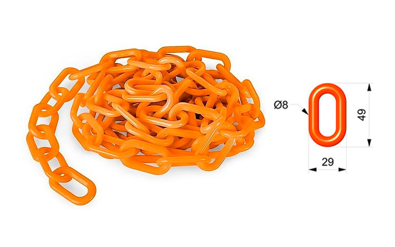 Cadena Para Señalizar Color Naranja Vial - C105NV 01