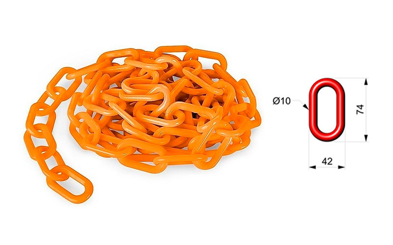 Cadena Para Señalizar Color Naranja Vial - C106NV 01