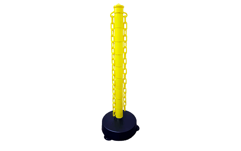 Poste Demarcatorio Con Base Amarillo 01