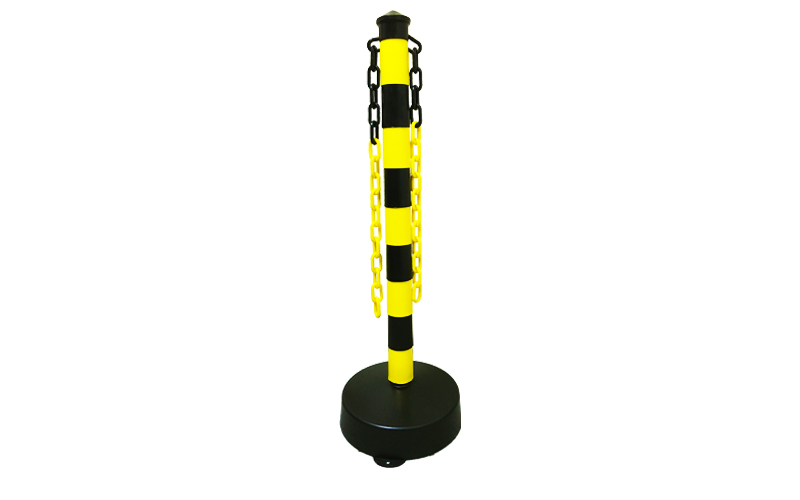 Poste Demarcatorio Amarillo y Negro 01